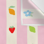 The cutest preppy fruity stripe pattern for Summer Wall Tapestry Gallery Image 3