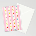 The cutest preppy fruity stripe pattern for Summer Stationery Card Gallery Image 2