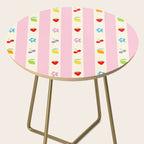 The cutest preppy fruity stripe pattern for Summer Side Table Gallery Image 2