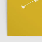 Virgo Zodiac Star Constellation Line Art Golden Yellow Poster Gallery Image 3
