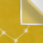 Virgo Zodiac Star Constellation Line Art Golden Yellow Wall Tapestry Gallery Image 3