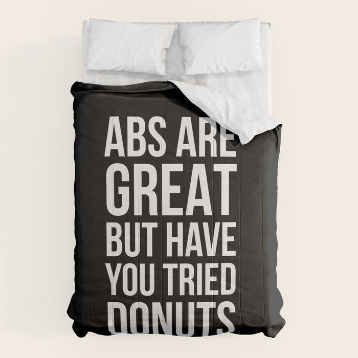 Abs Are Great But Have You Tried Donuts (Black) Comforter Gallery Image 1