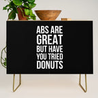 Abs Are Great But Have You Tried Donuts (Black) Credenza Gallery Image 1