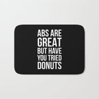Abs Are Great But Have You Tried Donuts (Black) Bath Mat Gallery Image 1