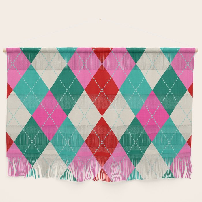 Retro Christmas Knitted Argyle Jumper 1. Wall Hanging Gallery Image 1