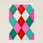 Retro Christmas Knitted Argyle Jumper 1. Stationery Card Gallery Image 2