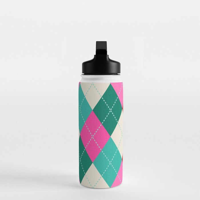 Retro Christmas Knitted Argyle Jumper 1. Water Bottle Gallery Image 3