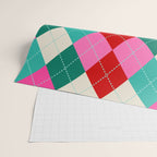 Retro Christmas Knitted Argyle Jumper 1. Wrapping Paper Gallery Image 2