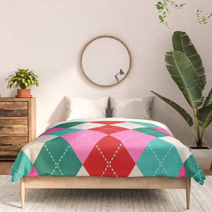 Retro Christmas Knitted Argyle Jumper 1. Comforter Gallery Image 3