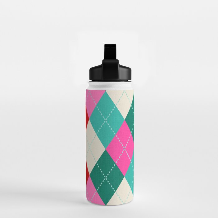 Retro Christmas Knitted Argyle Jumper 1. Water Bottle Gallery Image 2