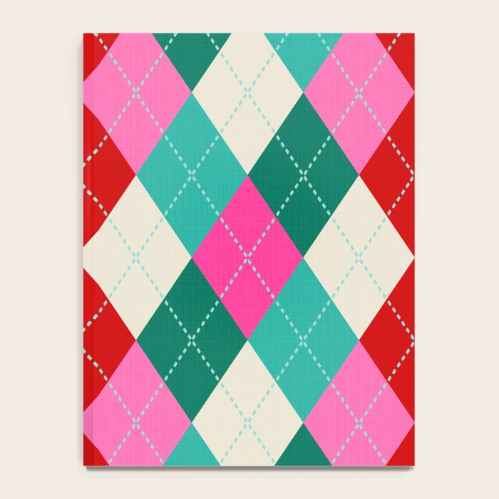 Retro Christmas Knitted Argyle Jumper 1. Notebook Gallery Image 4