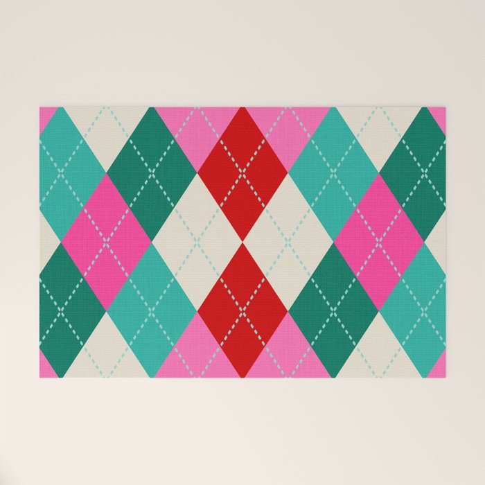 Retro Christmas Knitted Argyle Jumper 1. Welcome Mat Gallery Image 1