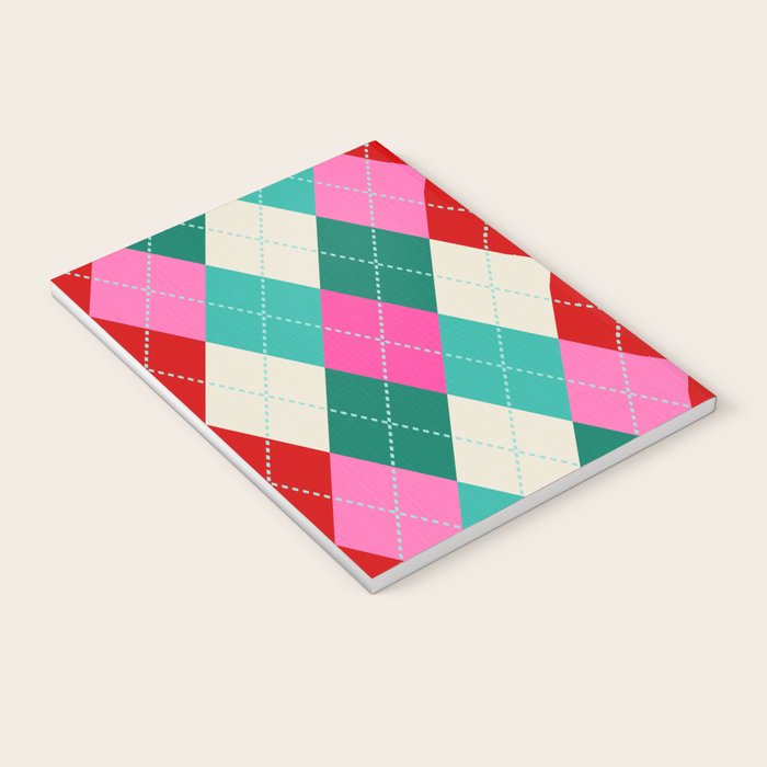 Retro Christmas Knitted Argyle Jumper 1. Notebook Gallery Image 3