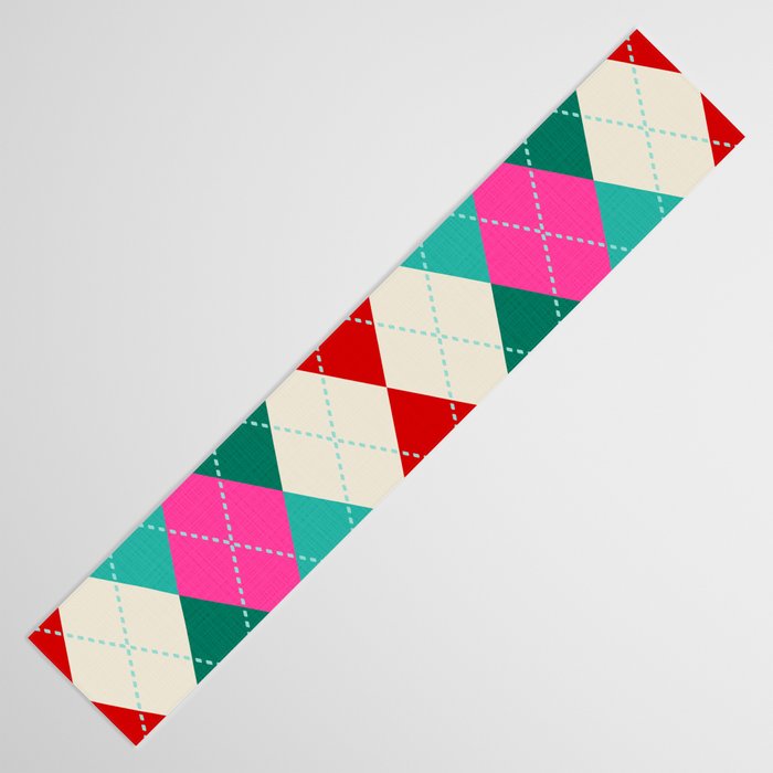 Retro Christmas Knitted Argyle Jumper 1. Table Runner Gallery Image 3