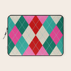 Retro Christmas Knitted Argyle Jumper 1. Laptop Sleeve Gallery Image 1