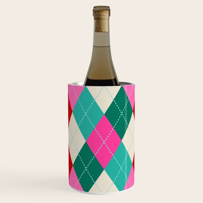Retro Christmas Knitted Argyle Jumper 1. Wine Chiller Gallery Image 3