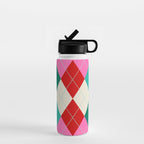 Retro Christmas Knitted Argyle Jumper 1. Water Bottle Gallery Image 1