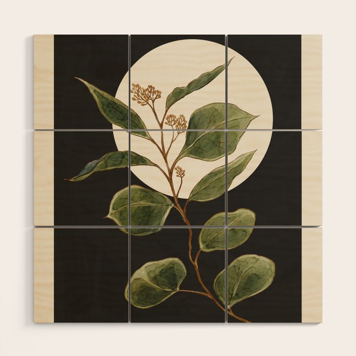 Beautiful Plant Leaves 1 Wood Wall Art Gallery Image 1