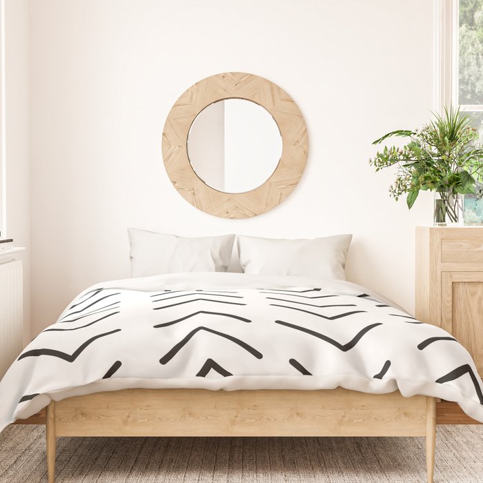Mudcloth Black and White Duvet Cover Gallery Image 3
