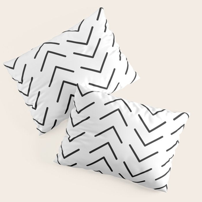 Mudcloth Black and White Pillow Sham Gallery Image 3