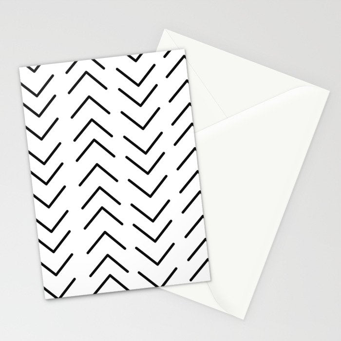 Mudcloth Black and White Stationery Card Gallery Image 2