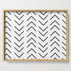 Mudcloth Black and White Serving Tray Gallery Image 1