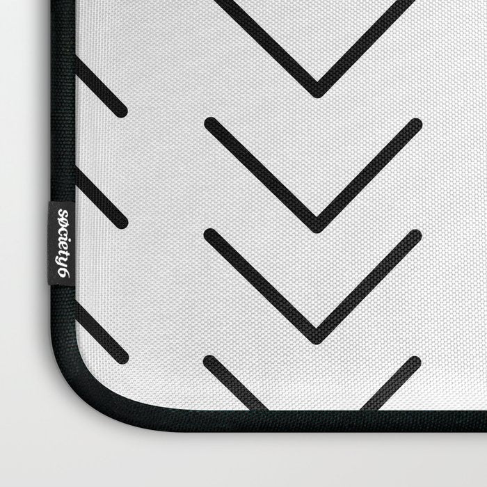 Mudcloth Black and White Laptop Sleeve Gallery Image 3