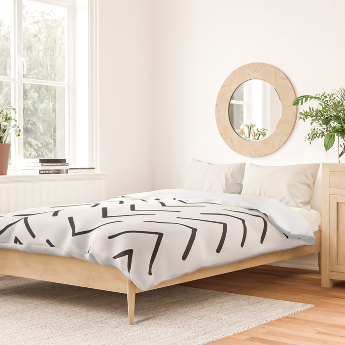 Mudcloth Black and White Duvet Cover Gallery Image 2