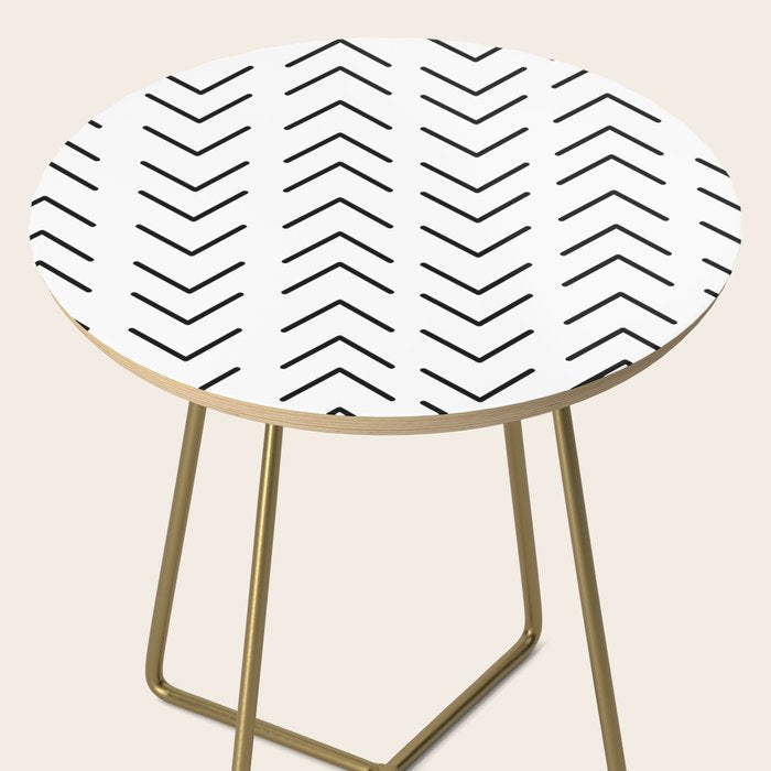 Mudcloth Black and White Side Table Gallery Image 2