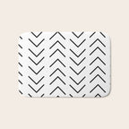 Mudcloth Black and White Bath Mat Gallery Image 1
