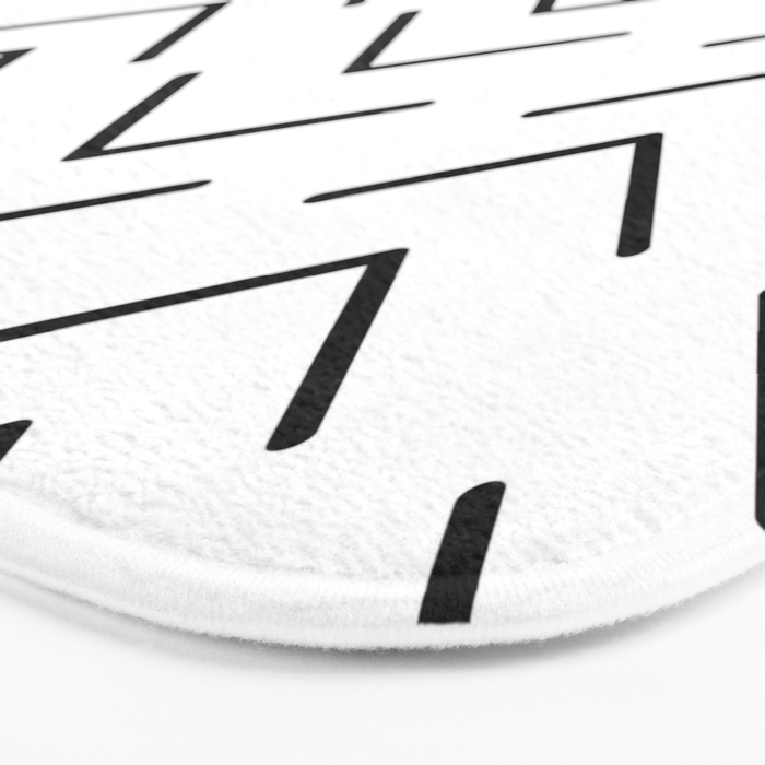 Mudcloth Black and White Bath Mat Gallery Image 3