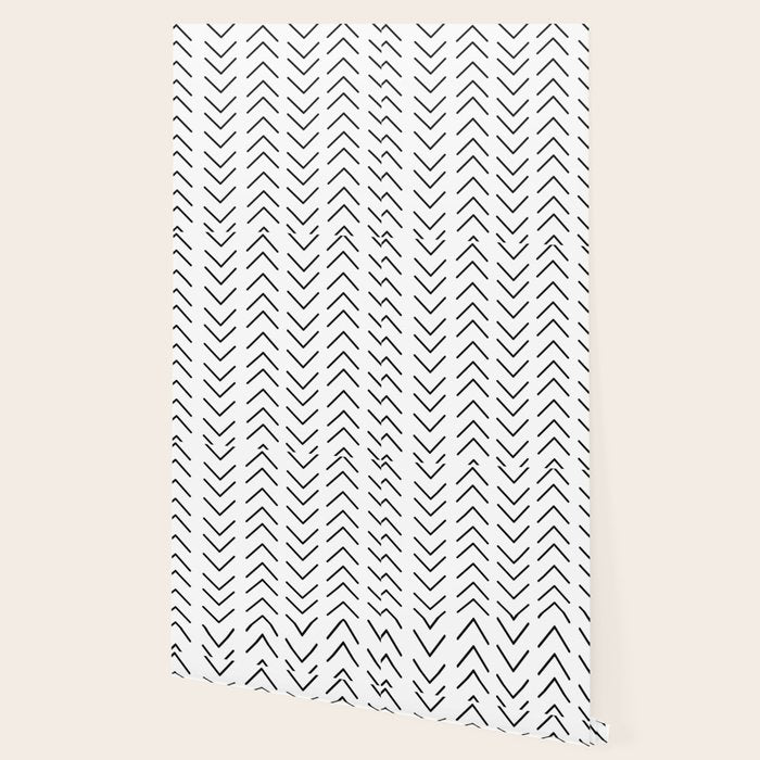 Mudcloth Black and White Wallpaper Gallery Image 2