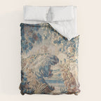Antique 18th Century Chinoiserie Temple Aubusson Tapestry Duvet Cover Gallery Image 6