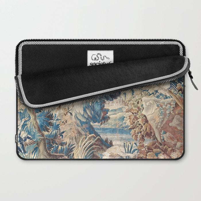 Antique 18th Century Chinoiserie Temple Aubusson Tapestry Laptop Sleeve Gallery Image 2