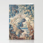 Antique 18th Century Chinoiserie Temple Aubusson Tapestry Stationery Card Gallery Image 2