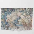 Antique 18th Century Chinoiserie Temple Aubusson Tapestry Wall Hanging Gallery Image 1