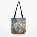 Antique 18th Century Chinoiserie Temple Aubusson Tapestry Tote Bag Gallery Image 2