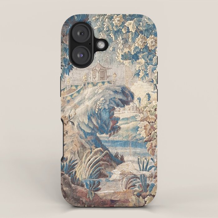 Antique 18th Century Chinoiserie Temple Aubusson Tapestry iPhone Case Gallery Image 1