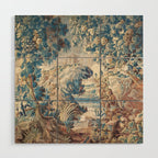 Antique 18th Century Chinoiserie Temple Aubusson Tapestry Wood Wall Art Gallery Image 1