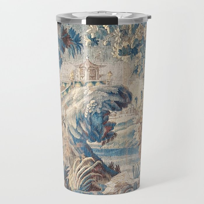 Antique 18th Century Chinoiserie Temple Aubusson Tapestry Travel Mug Gallery Image 1