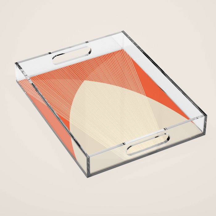 Cecilia Shapes III - Bright Red Acrylic Tray Gallery Image 1