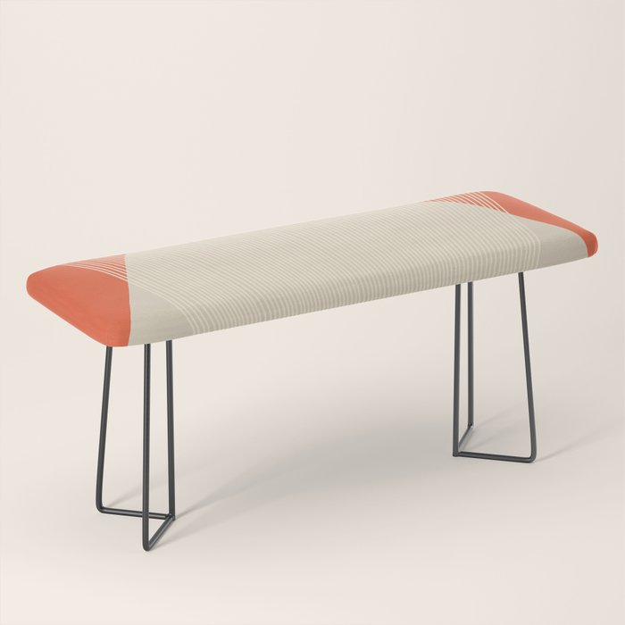 Cecilia Shapes III - Bright Red Bench Gallery Image 1