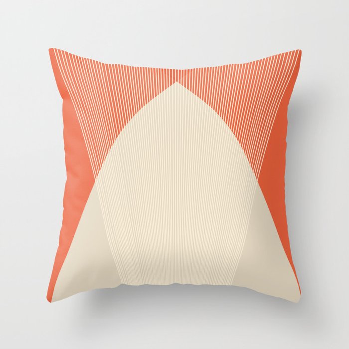 Cecilia Shapes III - Bright Red Throw Pillow Gallery Image 6