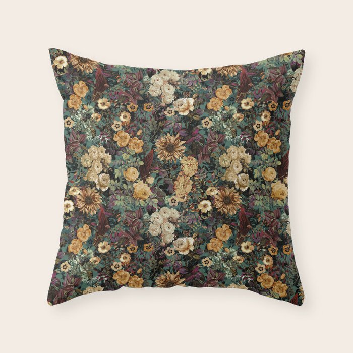 Isolated Blooms Throw Pillow Gallery Image 1