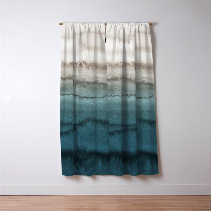WITHIN THE TIDES - CRASHING WAVES TEAL Window Curtain Gallery Image 3