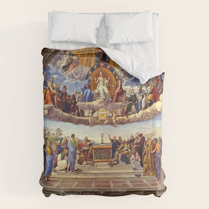 Raphael The Disputation of the Holy Sacrament  Duvet Cover Gallery Image 1