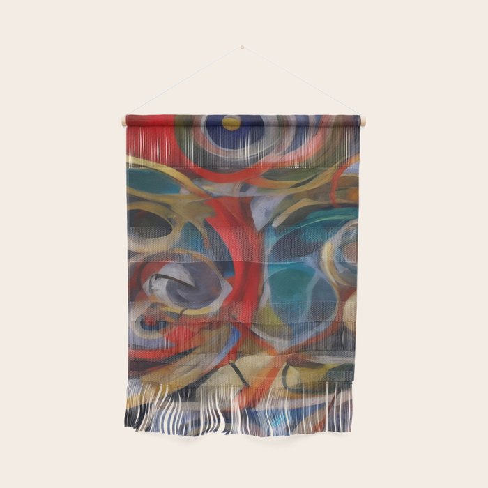 Abstract Cubist Art Storm inside my head by Emmanuel Signorino Wall Hanging Gallery Image 1