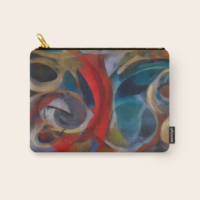 Abstract Cubist Art Storm inside my head by Emmanuel Signorino Carry All Pouch Gallery Image 1