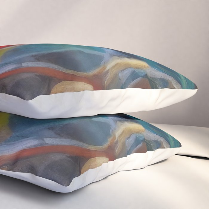 Abstract Cubist Art Storm inside my head by Emmanuel Signorino Pillow Sham Gallery Image 3