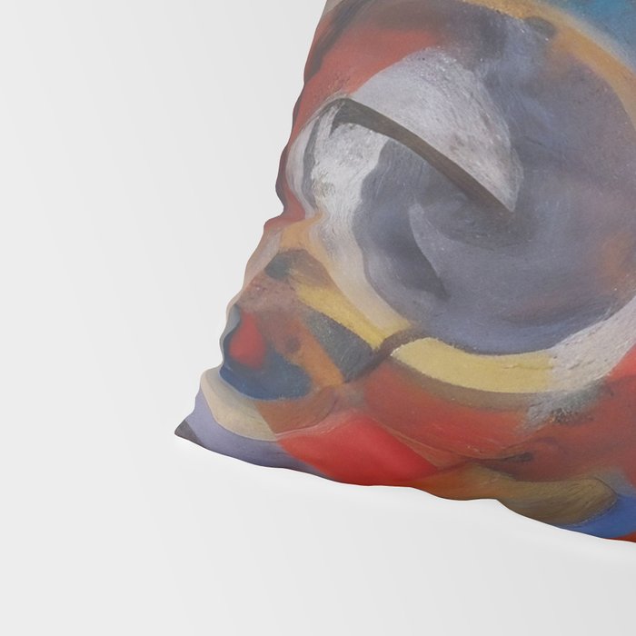 Abstract Cubist Art Storm inside my head by Emmanuel Signorino Pillow Sham Gallery Image 4